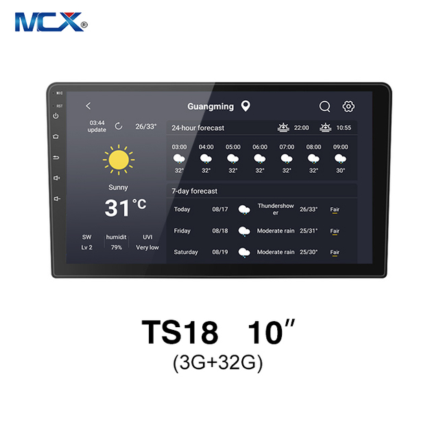 MCX TS18 10-дюймовый 3+32G Auto IPS Поставщик автомобильного головного устройства