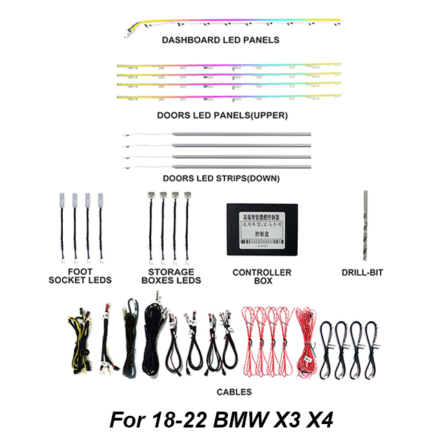 MCX автоматическая беспроводная автомобильная светодиодная лента для BMW 18-22 X3 X4
