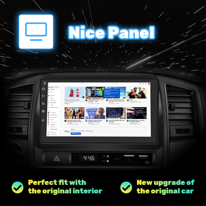 Красивая панель и сенсорный экран высокой четкости органично сочетаются с оригинальным интерьером, повышая общий уровень автомобиля.