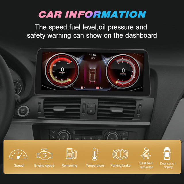 MCX 2013-2016 BMW F10 12,3-дюймовый Android 12 Автомобильный навигационный сенсорный экран