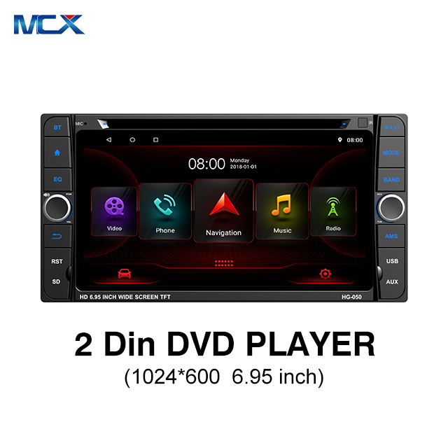 MCX 6,95-дюймовый универсальный двойной Din автомобильный радиоприемник стерео DVD-плеер Производители