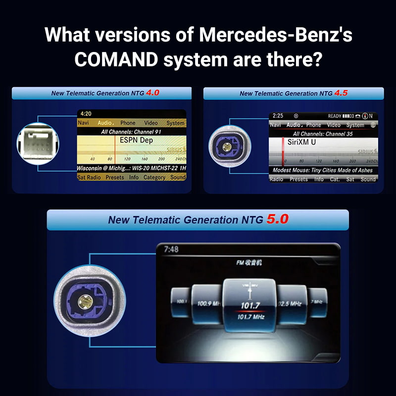 Какие версии системы COMAND Mercedes-Benz существуют